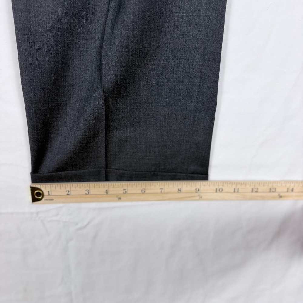 Oxxford Clothes Mens Dress Pants Gray 36x28 Doeskin Wool Bespoke Professional - Picture 9 of 9